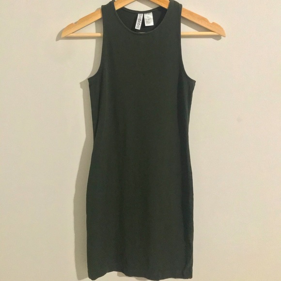 H&M dark green mini dress - Picture 1 of 2